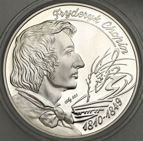 Medal Wielcy Polacy Fryderyk Chopin Srebro Archiwum Niemczyk Pl