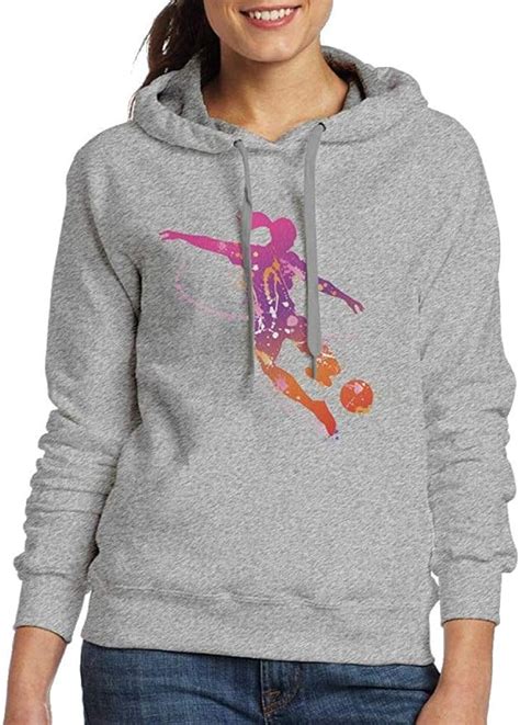 Hoodies Soccer Football Girl Hooded Pullover Sweatshirt for Women ...