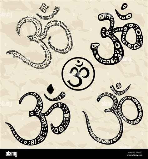 Ohm Om Aum Symbol Hand Drawn Illustration Stock Photo Alamy