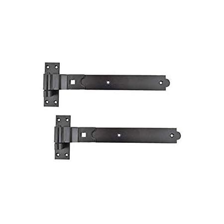 Wyre Direct Gate Hinges Cranked Mm Pair Black Heavy Duty Hook