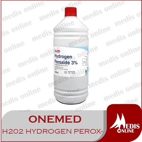 Jual OneMed H2O2 Hydrogen Peroxide 3 Cairan Pembersih Luka Isi 800 Ml