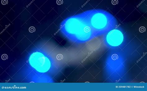 Blurred Shot of a Police Car with Blinking Blue Lights Stock Footage ...