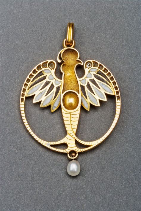 French Gold and Enamel Eagle Pendant, Paris, circa 1910 at 1stdibs