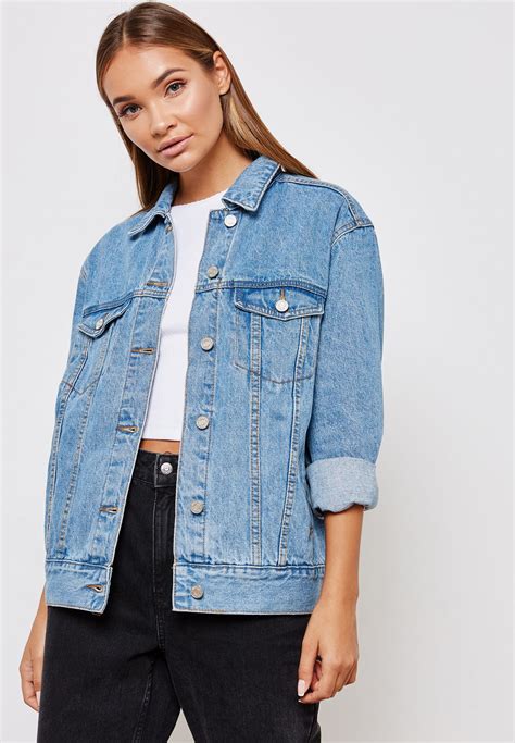 Buy Missguided Blue Oversized Denim Jacket For Women In Manama Riffa