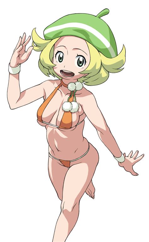 Rule 34 Bianca Pokemon Bikini Blonde Hair Breasts Cleavage Hat Highres Kei Bekei Nintendo