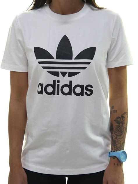 Camiseta Feminina Adidas Trefoil Manga Curta Branco Home Session