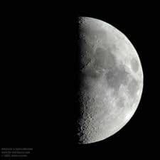 What is a Half Moon Called? - First Quarter Moon - Physics In My View