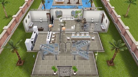 Beach side mansion #sims #freeplay house design - inside view first floor | Sims freeplay houses ...