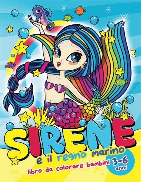 Buy Libro Da Colorare Bambini Sirene E Il Regno Marino Sirene Da