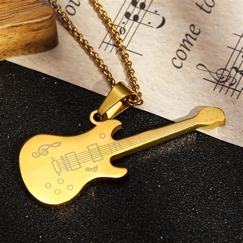 Personalized Guitar Necklace Gifts For Guitar Enthusiast