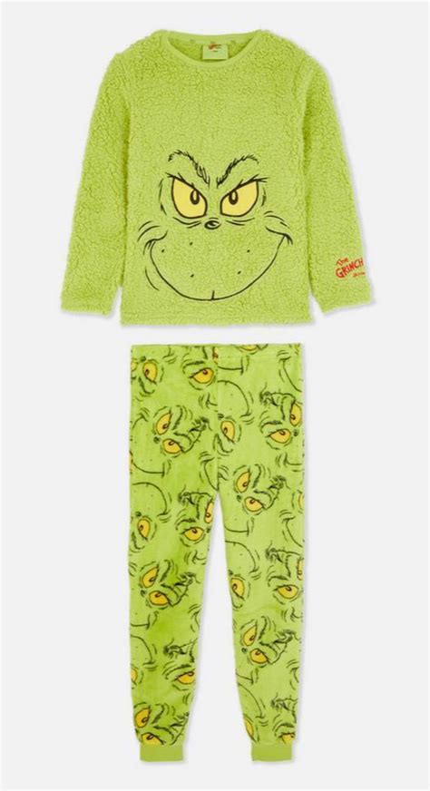 Primark Grinch Fleece Pyjama Set Pjs Green Women S Men S L Xl Xl Ebay