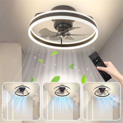 Buy Enclosed Ceiling Fan With Light And Remote Oscillating Bladeless