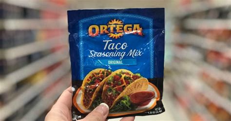 New 12 Ortega Product Coupon Taco Seasoning Packets Only 19¢ Each