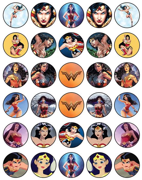 Buy X Edible Cupcake Toppers Themed Of Wonder Woman Cartoon Hot Sex