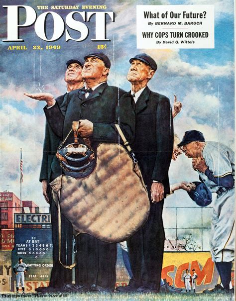 Norman Rockwell Tough Call Saturday Evening Post April 23 1949