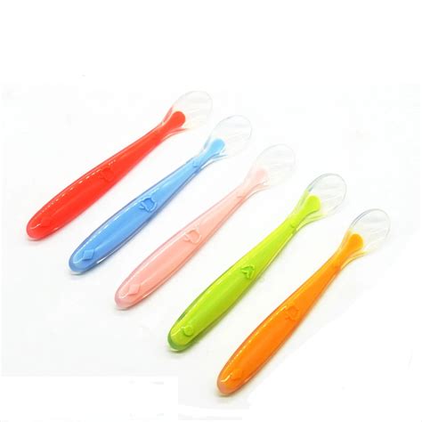 Durable Baby Feeding Spoon For Infants Bpa Free Soft Silicone Baby ...