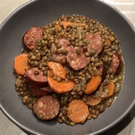 Recette Lentilles Saucisses De Montb Liard Et Strasbourg Au Cookeo