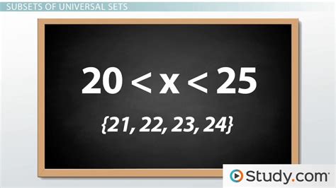 Universal Set Symbol, Definition & Examples - Video & Lesson Transcript ...