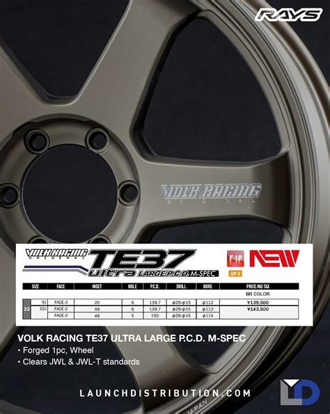 Volk Racing Te37 Ultra Large Pcd M Spec Launch Distribution