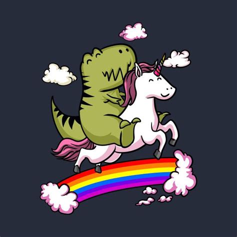 T Rex Dinosaur Riding Unicorn By Underheaven Artofit