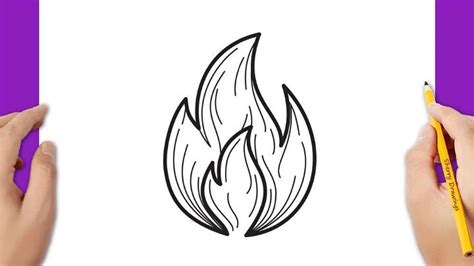 25 Easy Flames Drawing Ideas - How to Draw Flames