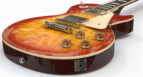 Gibson Les Paul Traditional 2016 T Heritage Cherry Sunburst 3d 모델 44 3ds Dxf Fbx Obj