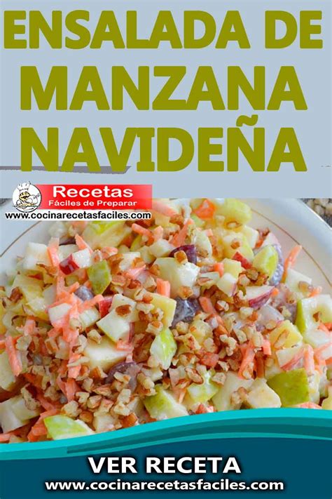 Ensalada De Manzana Navideña Ensalada De Manzana Ensalada Navideña