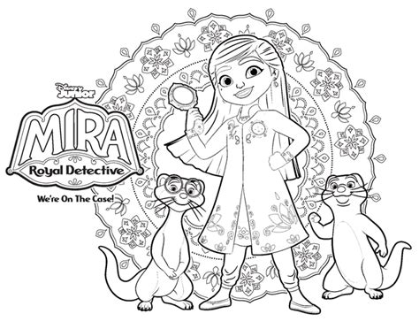 Mira, Royal Detective Coloring Page - Free Printable Coloring Pages