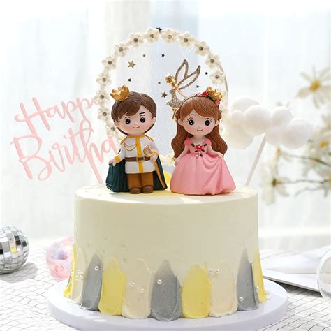 Jual ART A16J Dekorasi Hiasan Kue Ulang Tahun Prince Princess Couple