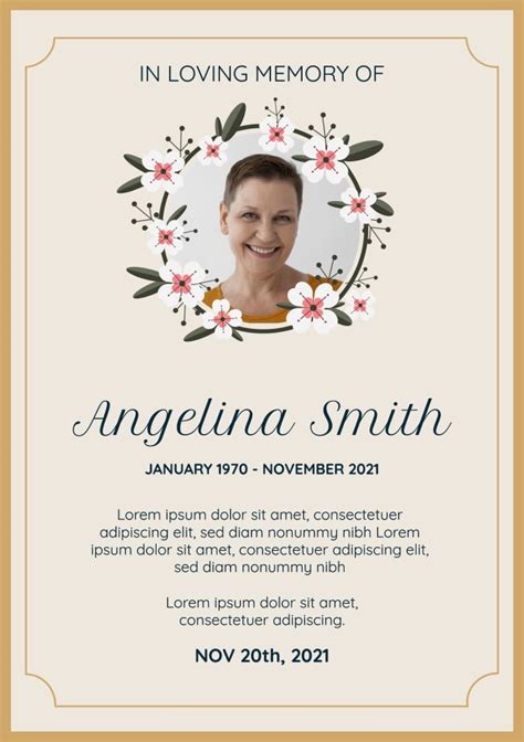 Free Funeral Invitation templates to customize | Wepik