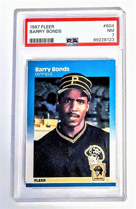 Fleer Barry Bonds Pittsburgh Pirates Rc Rookie Psa Baseball