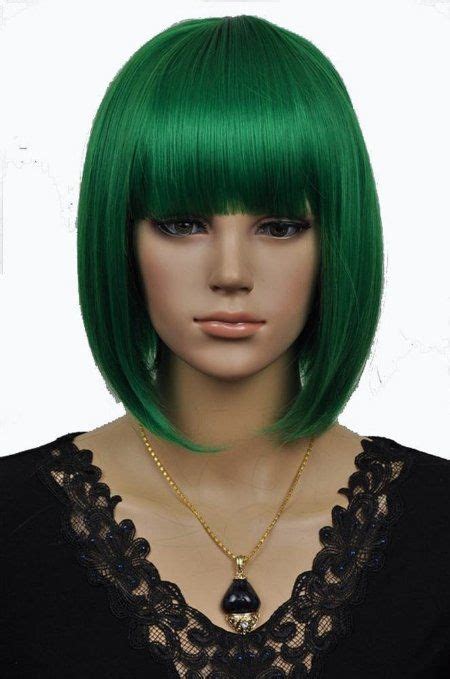 Dark Green Bob Cosplay Wig