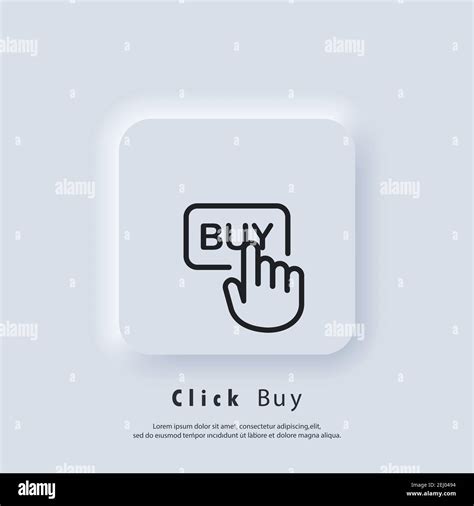 Click Buy Logo Click Buy Button Icon Buy With Mouse Click Vector Ui