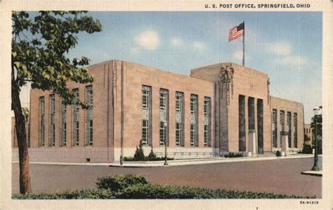 U.S. Post Office Springfield, OH Postcard