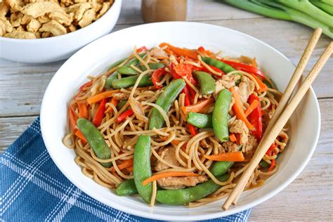 Chicken” Vegetable Lo Mein Center For Nutrition Studies