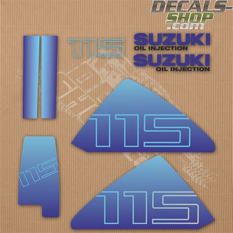 Suzuki Dt115 115hp Oil Injected Outboard Decal Kit