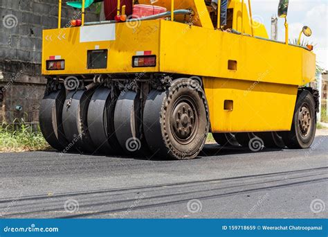 Road Construction Road Roller Stock Image - Image of loader, bitumen: 159718659