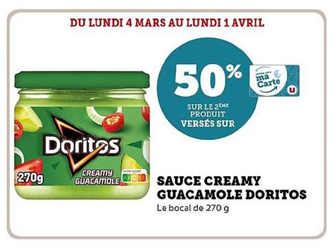 Promo Sauce Creamy Guacamole Doritos Chez Hyper U ICatalogue Fr