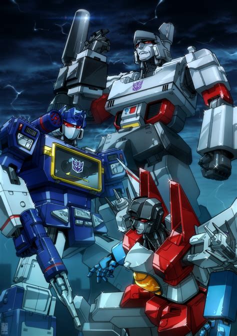 Megatron Starscream And Soundwave Transformers Drawn By Ryuuichirou