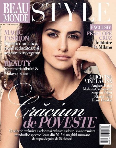 Penélope Cruz, Beau Monde Magazine December 2012 Cover Photo - Romania