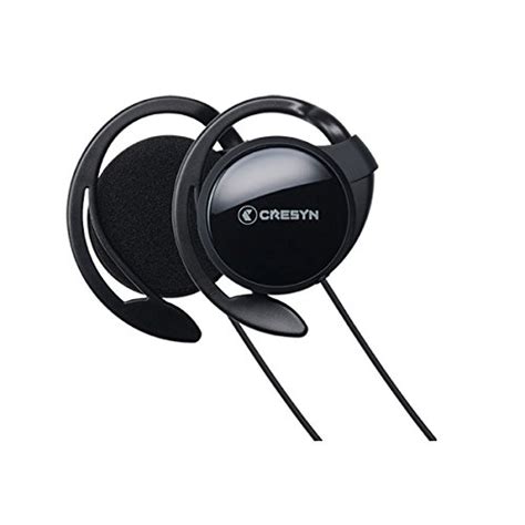 Cresyn Stereo Earphones C150h Black Earset Headphones Ergonomic Clip