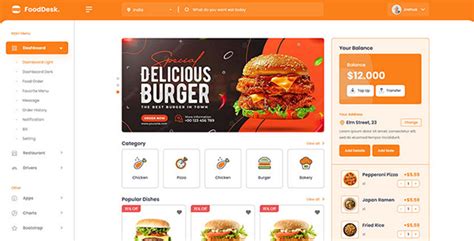 FoodDesk React Food Delivery Admin Dashboard Template By Dexignlabs