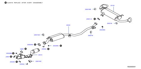 Diagram Exhaust Tube Muffler For Your Nissan Rogue