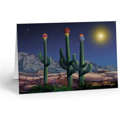 Stonehouse Collection Three Wise Cacti Christmas Cards, 18 Western ...