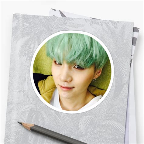 Pegatina Suga Mint Selca Bts De Ichigobunny Redbubble