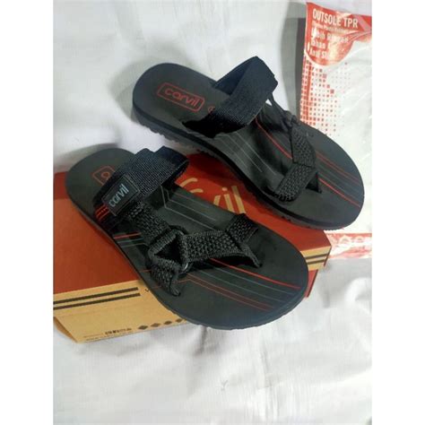 Jual Sandal Jepit Jempol Spons Pria Carvil Spextra S Hitam Original