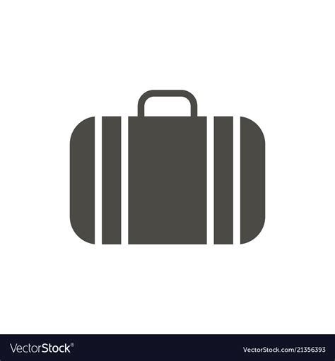 Suitcase Icon Luggage Symbol Isolated Tre Vector Image