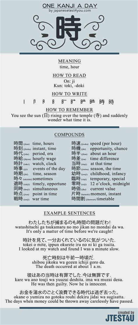 Japanese Tests For You Learn One Kanji A Day With Infographic