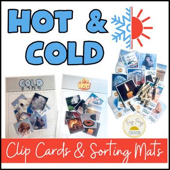 Hot Or Cold Activity Opposites Sorting Mats Clip Cards Special Education