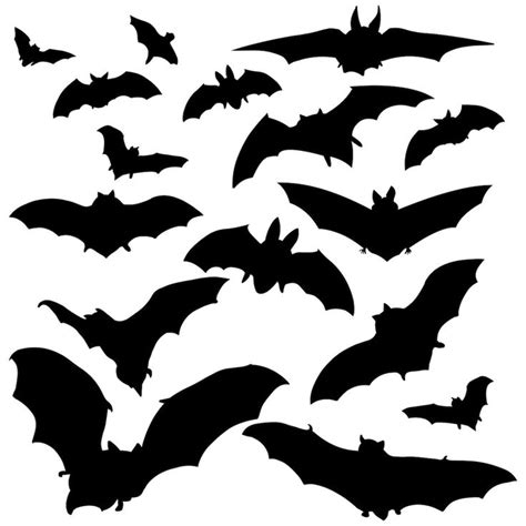 Set Of Bats Silhouettes Stock Vector